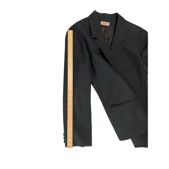 Vintage Cambridge Structured Black Single Button Blazer Women's Size 14 Career - Picture 9 of 10